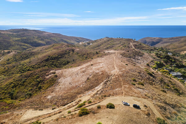 0 Foose Road, aerial photograph: south over the ridge to the ocean